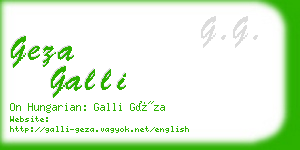 geza galli business card